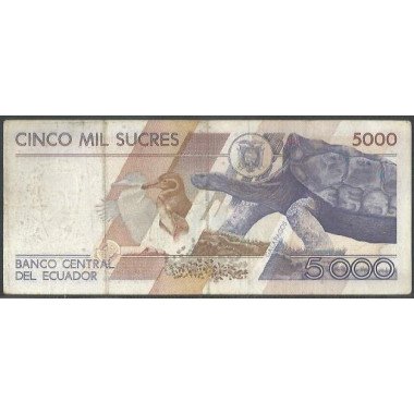 Ecuador, 5.000 Sucres 8 Ago 1995 AL P128b