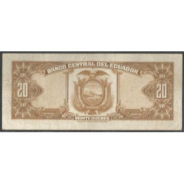 Ecuador, 20 Sucres 20 May 1971 KZ P103b