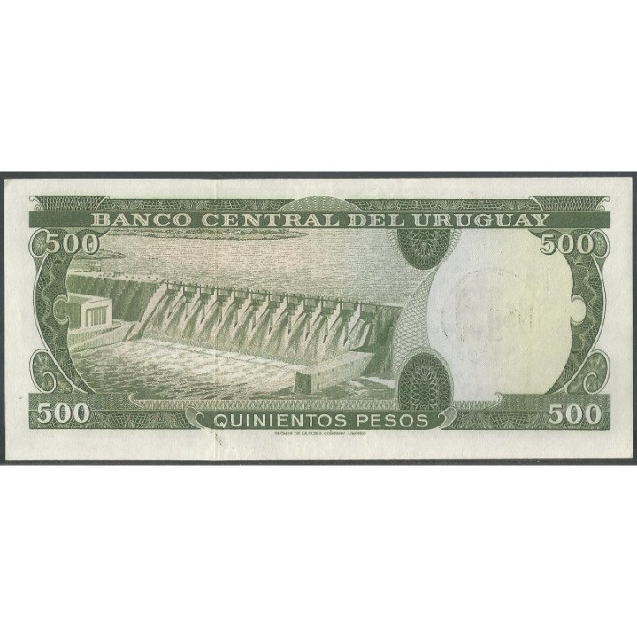 Uruguay 050 Nuevos pesos ND1975 P54 reverso