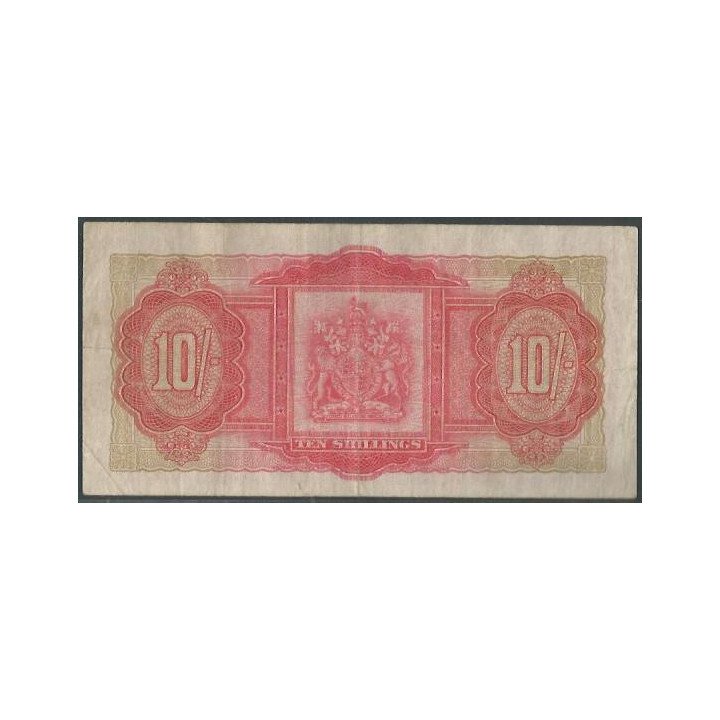 Bermuda 10 Shillings 1 May 1957 P19b reverso