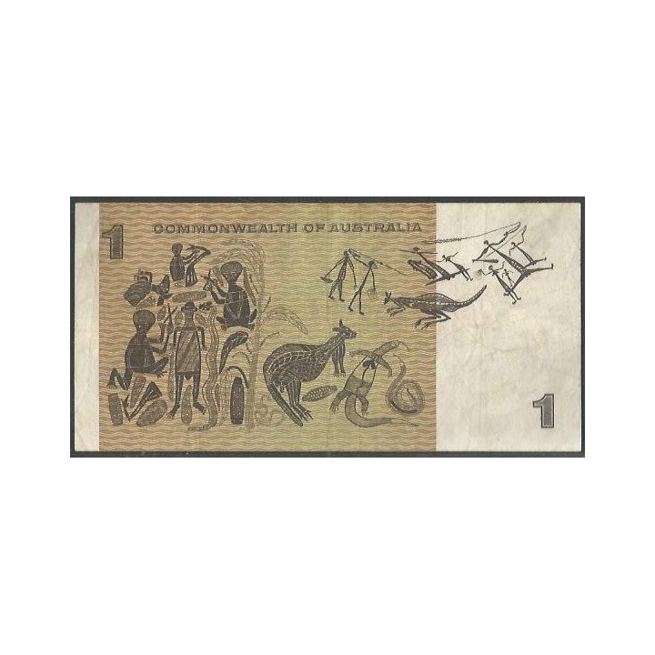 Australia 1 Dollar ND1969 P37c reverso