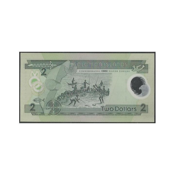 Islas Solomon 2 Dollars ND2001 P23 reverso