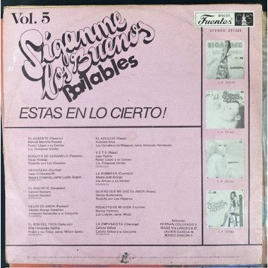 Siganme los buenos bailables, Vol 5 - Colombia 1981