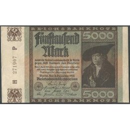 Alemania 5.000 Mark 2 Dic 1922 P81a