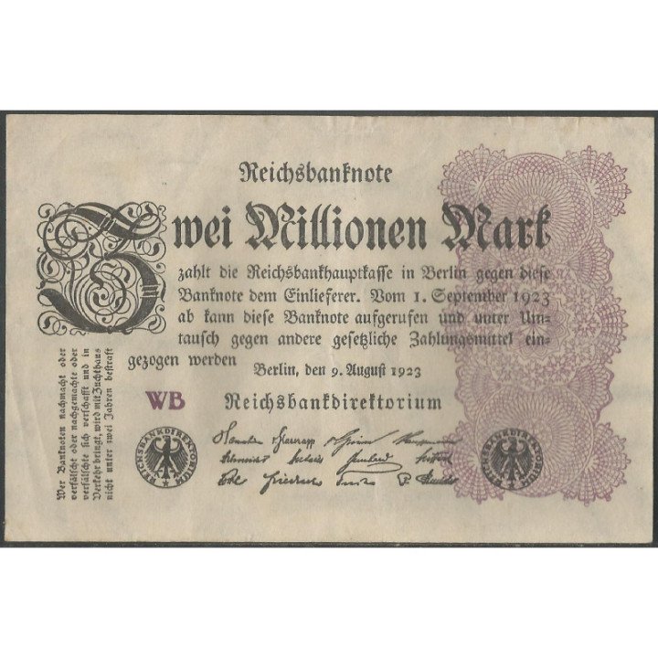 Alemania 2.000.000 Mark 9 Ago 1923 P104