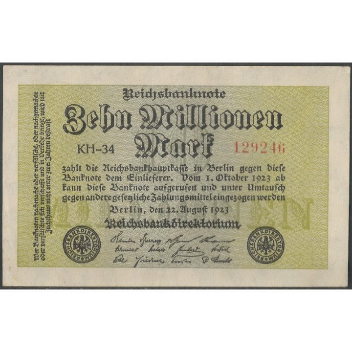 Alemania 10.000.000 Mark 22 Ago 1923 P106a