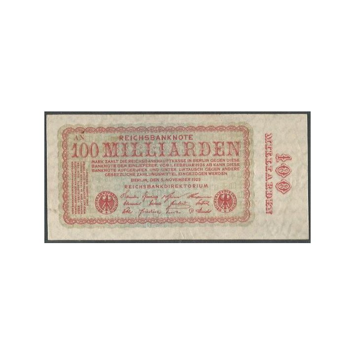 Alemania 100 Millardos Mark 5 Nov 1923 P133