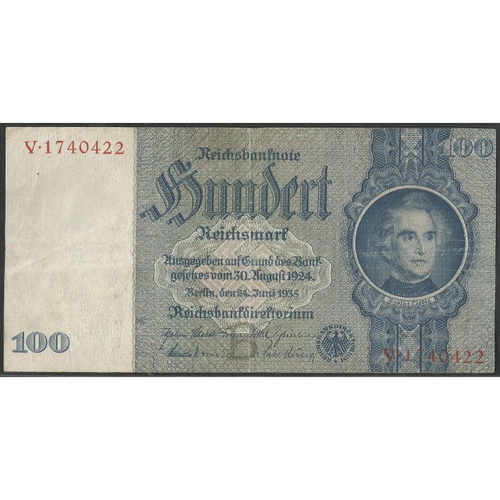 Alemania 3° Reich 100 Reichsmark 24 Jun 1935 P183a