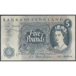 Inglaterra 5 Pounds ND1966-70 P375b