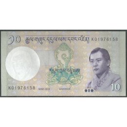 Bhutan 10 Ngultrum 2013 P29b