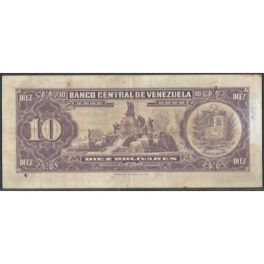 Venezuela, 10 Bolivares 6 Jun 1961 H 7 Dig P42a