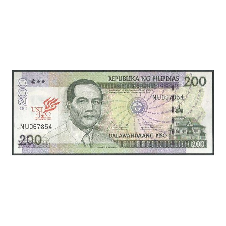 Filipinas 200 Piso 2011 P214 400 Años de la Universidad Pontificia