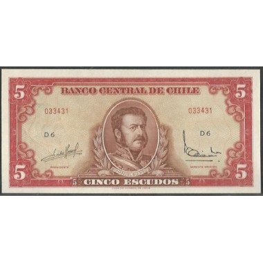 Chile, 5 Escudos ND1964 Serie D P138