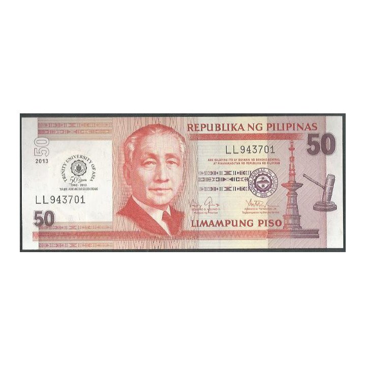 Filipinas 50 Piso 2013 P216 Conmemorativo de los 50 Años de la Universidad Trinity