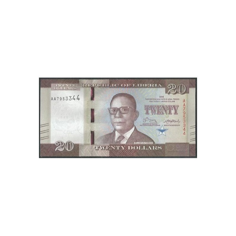 Liberia, 20 Dollars 2022 P39