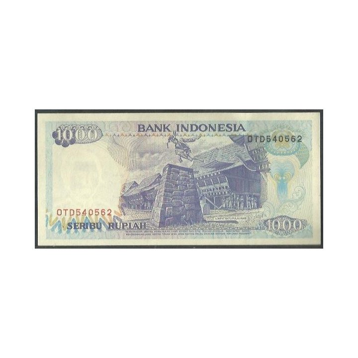 Indonesia 1.000 Rupias 1992 (2000) P129i reverso