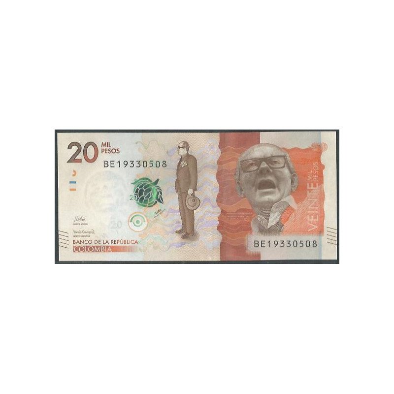 Billete de 20.000 Pesos 27 Jul 2021 Serie BE BGWNF20-