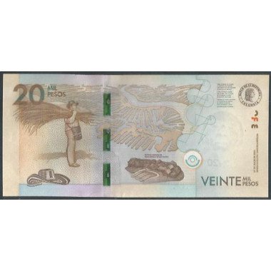Billete de 20.000 Pesos 27 Jul 2021 Serie BE BGWNF20-