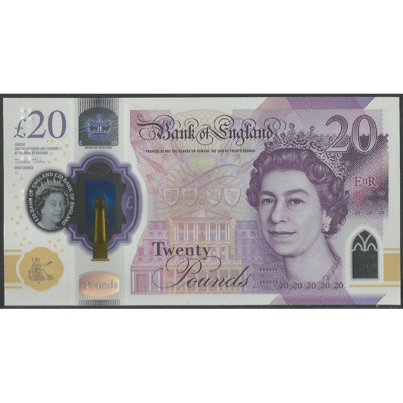 Inglaterra, 20 Pounds 2018 P396
