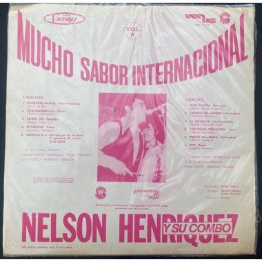 Nelson Henriquez Y Su Combo, Mucho sabor internacional (vinilo rojo) - Colombia 1973