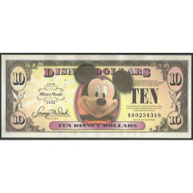 Disney, 10 Dollars 2008, 80° Aniversario