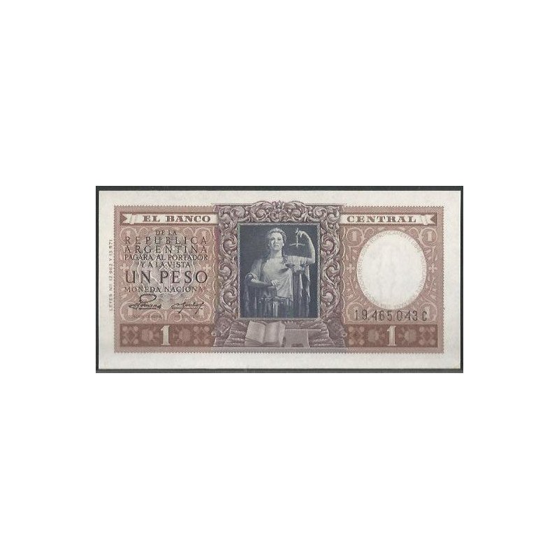 Argentina, 1 Peso ND1952-55 Serie C P260b