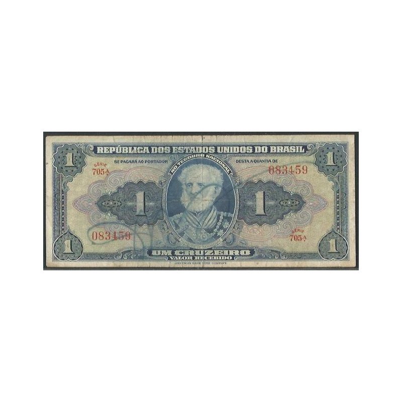 Brasil, 1 Cruzeiro ND1944 P123a