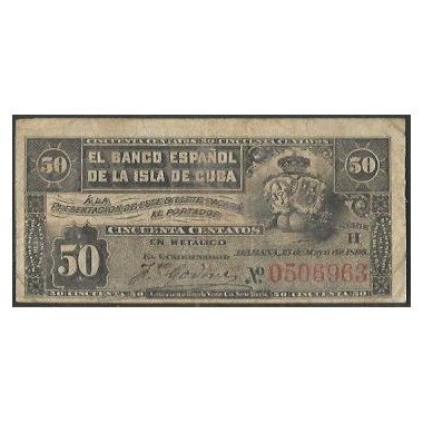 Cuba, 50 Centavos 15 Feb...
