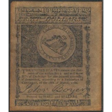Eeuu - Massachussets, 8 Dollars 5 May 1780 Ps1342 - Fascimil