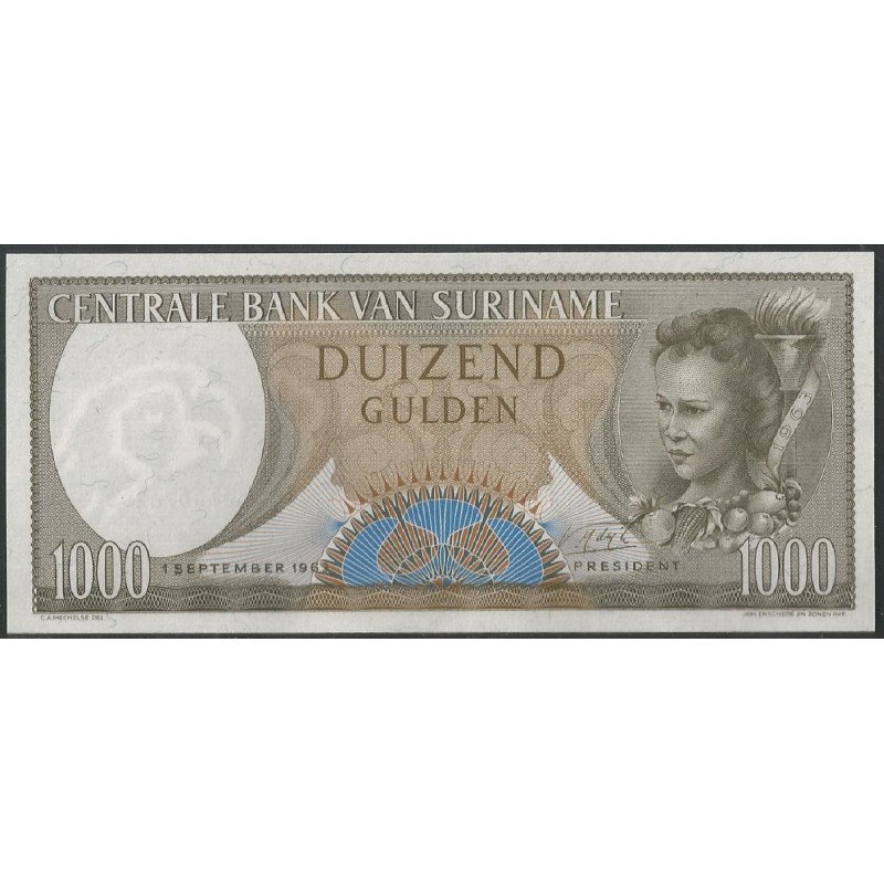 Suriname, 1.000 Gulden 1 Sep 1963 P124