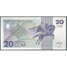 Kyrguistan20 Som 1993 P6