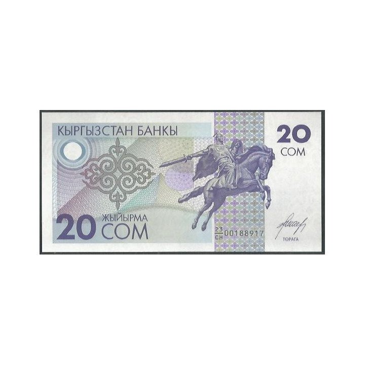 Kyrguistan20 Som 1993 P6