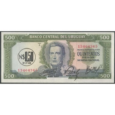 Uruguay, 0,50 Nuevos pesos ND1975 P54