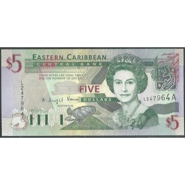 Antigua, 5 Dollars ND2003 P42a