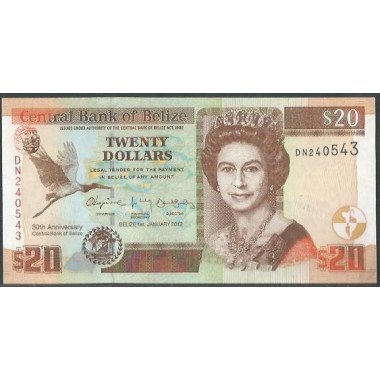 Belize, 20 Dollars 1 Nov 2012 P72