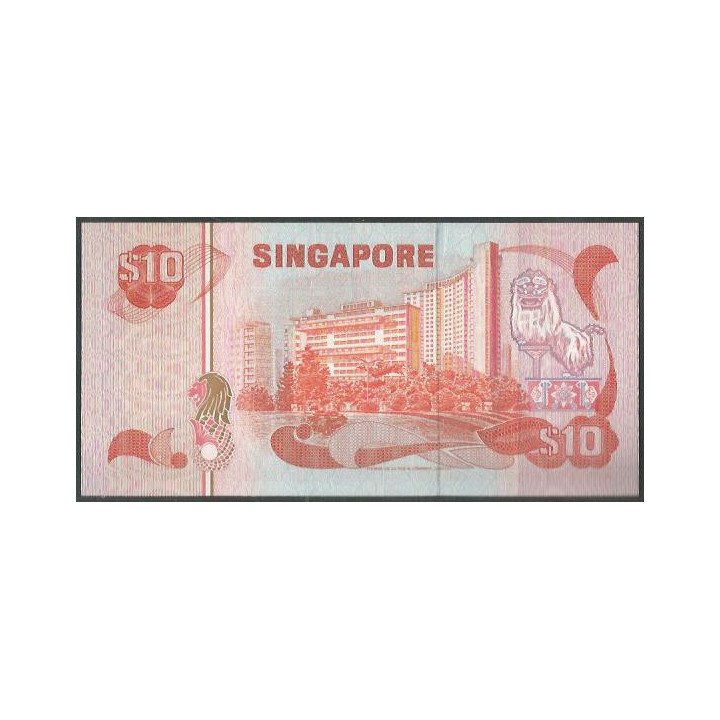Singapur 10 Dollars ND1979 P11b reverso