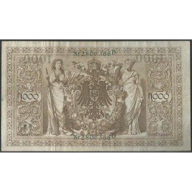 Alemania, 1.000 Mark 21 Abr 1910 Serie verde P45b