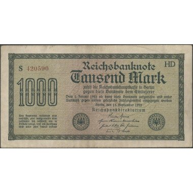 Alemania, 1.000 Mark 15 Sep 1922 P76c