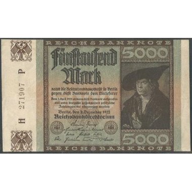 Alemania, 5.000 Mark 2 Dic 1922 P81a