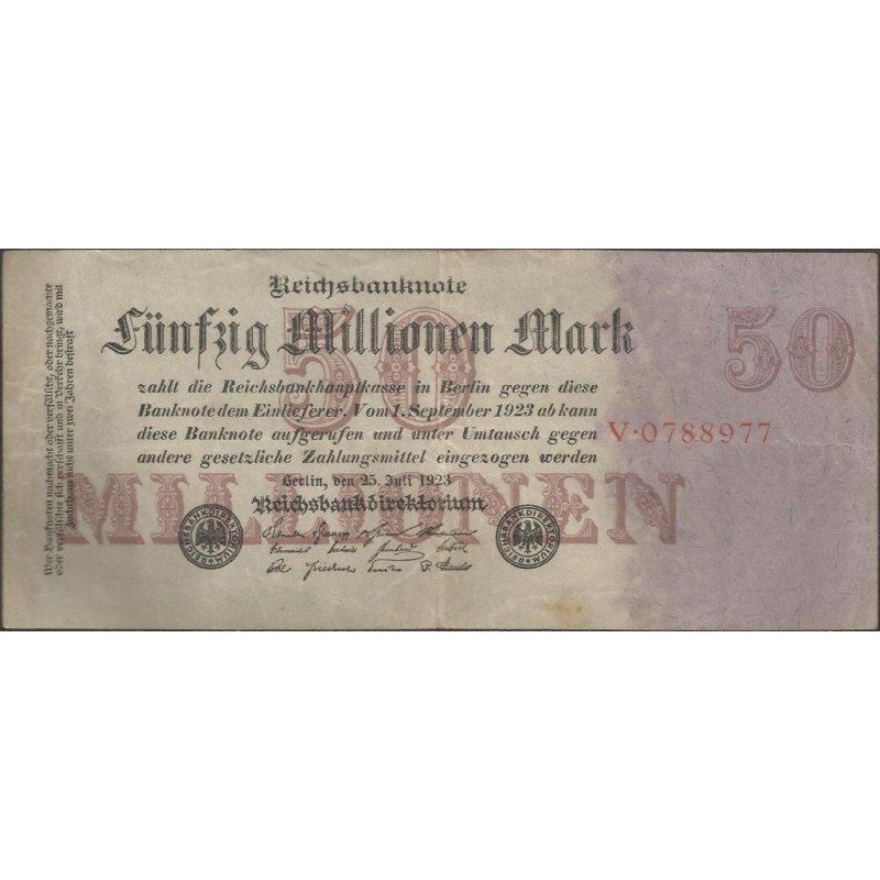 Alemania, 50.000.000 25 Jul 1923 P98a
