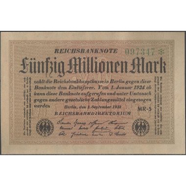 Alemania, 50.000.000 Mark 1 Sep 1923 P109b