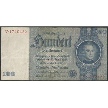 Alemania 3° Reich, 100 Reichsmark 24 Jun 1935 P183a