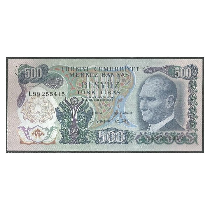 Turkya 500 Liras L1970 (1 SEP 1971) P190d