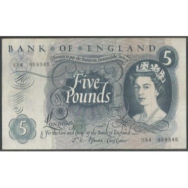 Inglaterra, 5 Pounds ND1966-70 P375b