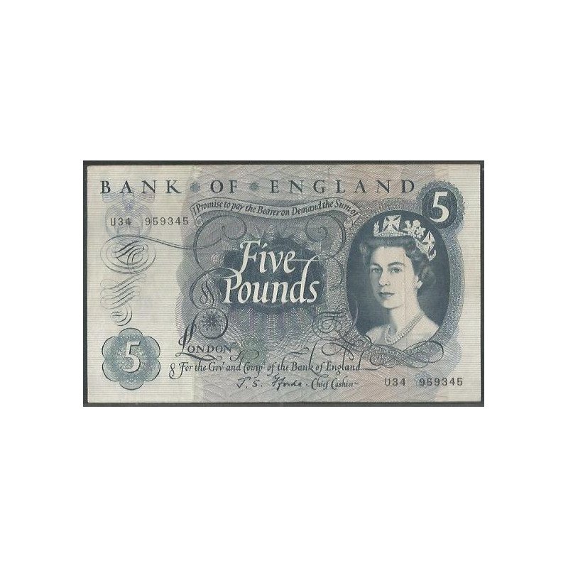 Inglaterra, 5 Pounds ND1966-70 P375b