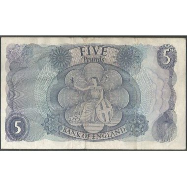 Inglaterra, 5 Pounds ND1966-70 P375b