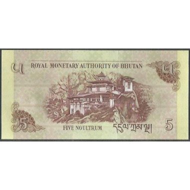 Bhutan, 5 Ngultrum 2015 P28c