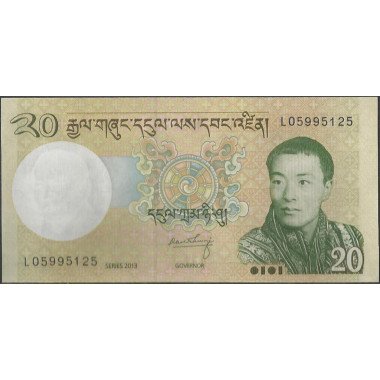 Bhutan, 20 Ngultrum 2013 P30b