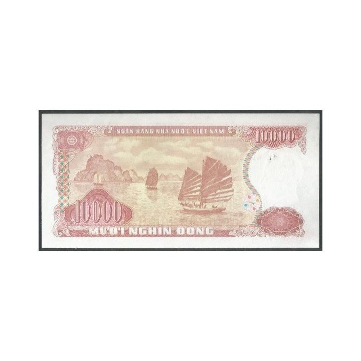Vietnam 10.000 Dong 1993 P115a reverso