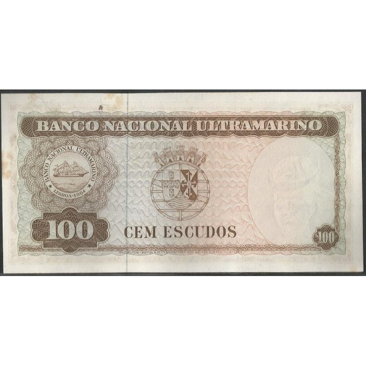 Timor 100 Escudos 25 Abr 1963 P28 reverso